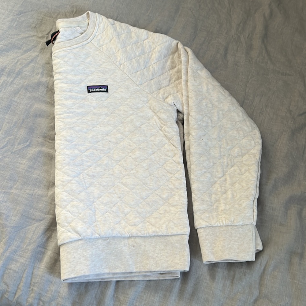 Patagonia, organic cotton, medium Heather, beige pull over